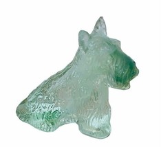 Scottish Terrier Boyds Glass figurine Schnauzer Scottie Scotty dog clear green X - £23.77 GBP
