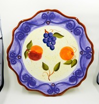 Tabletops Unlimited Hand-painted Medici Pattern Round Dinner Plate 11&quot; - £15.65 GBP