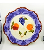 Tabletops Unlimited Hand-painted Medici Pattern Round Dinner Plate 11&quot; - $19.99