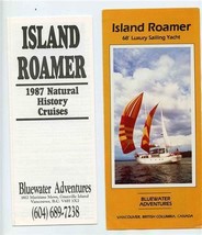 Island Roamer Brochures Bluewater Adventures &amp; Natural History Cruises 1987 - $21.78