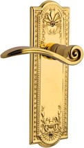 [Nostalgic 764445] Meadows Plate Double Dummy Swan Door Lever in Polishe... - $149.62