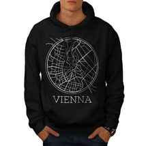 Wellcoda Vienna City Map Fashion Mens Hoodie, Town Casual Hooded Sweatshirt - £25.37 GBP+