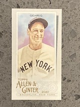 2020 Topps Allen &amp; Ginter New York Yankees Lou Gehrig Card #11 $2.88 B3G1 Sale - £2.29 GBP