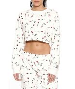 NWT Adam Selman Sport Carbon38 White Rose Cropped Sweatshirt Top XS - €60,10 EUR