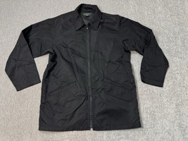Vintage J Crew Jacket Men Small Black Oarsman Polymide Nylon Rain Coat O... - $49.49