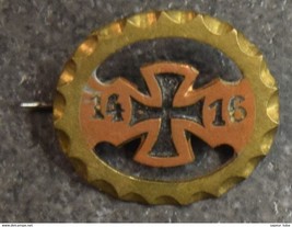 WW1 German Trench Art Iron Cross Pin - $46.36