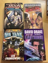 Sci-fi Books Lot Of 4 Hardcover Dust Jacket Drake, Bujold, Moon, Frankiwski - £30.61 GBP