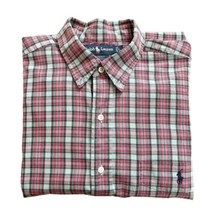 Ralph Lauren The Big Shirt Plaid Long Sleeve Button Down Blue Pink Size ... - £18.09 GBP