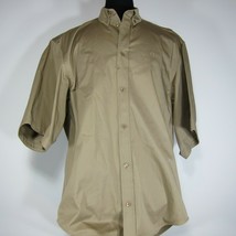 New Defective M-523219 New Balenciaga Khaki Cotton Button Shirt Size 39 US M - £207.14 GBP
