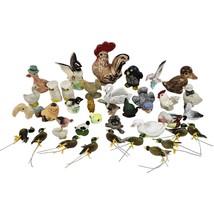 Bird Miniature Figurine Lot Assorted Dollhouse Kitsch Chicken Pheasant AS IS - £23.69 GBP