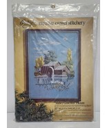 Vintage Paragon Needle Craft “Mabry Grist Mill” Creative Crewel Stitch P... - $18.99