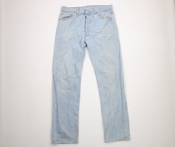 Vintage 80s Levis 501xx Mens 34x34 Distressed Button Fly Original Fit Jeans USA - £119.39 GBP