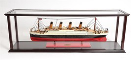 Display Case Traditional Antique For Cruise Liner Glass Model Not Inclu - £394.24 GBP