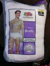 7 Fruit of the Loom Men 2XL White Briefs underwear (K52) - £18.61 GBP