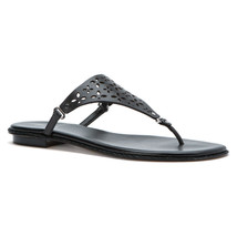 Women&#39;s MICHAEL Michael Kors Darci Flat Sandals, Black Leather Sizes 5.5-7.5 - £72.13 GBP