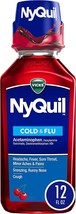 Vicks NyQuil Cough Nighttime Relief,Cherry Flavor, 12 Fl Oz - £16.87 GBP
