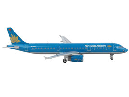 Airbus A321 Commercial Aircraft Vietnam Airlines Blue 1/400 Diecast Model Airpla - £43.98 GBP