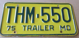 Vintage 1975 Missouri Trailer License Plate Thm - 550 Original Paint - £8.47 GBP