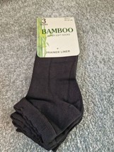Mens Bamboo Super Soft Trainer Socks Uk 4-7 EU 25-30 Black Pack Of 3 - £5.05 GBP