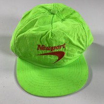 Vintage Newport Cigarettes Snapback Hat Neon Green Orange Logo Lightweight Cali - £14.81 GBP