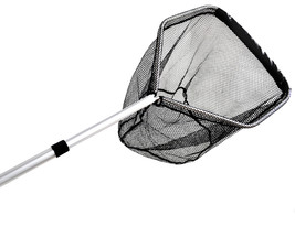 Water Garden Pond Koi Fish Catching Net, 17&quot; Head w/71 Inch Telescopic P... - $46.48