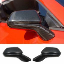  Fit 2016-2022 Chevy Camaro SS RS ZL1 Real Carbon Fiber Mirror Cover Caps 2Pcs - £80.69 GBP