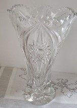 Vintage 9.25” Nachtmann Bleikristall 24% Lead Crystal Vase Clear Elegant Germany - £24.74 GBP