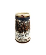 1989 Budweiser Clydesdales Stein, Winter&#39;s Evening Hitch, Ceramarte, Brazil - $20.02 CAD