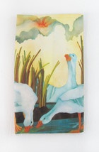 Pretty Artisan Watercolor Goose Geese Paper Wallet Checkbook Holder - £11.72 GBP
