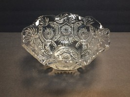Vintage Imperial Clear Glass Serving Bowl Candy or Nut Dish Textured Design - £13.82 GBP