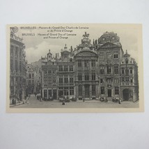 Postcard Brussels Belgium Houses Duke of Lorraine &amp; Prince of Orange Antique - £6.42 GBP
