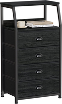 Furnulem Tall 4 Drawers Dresser, Vertical Storage Tower Black Dresser fo... - £94.96 GBP