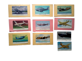 1944 WWII Aeroplanes - Series C Lot of 17 Most Attached To Paper Wartine... - $20.24