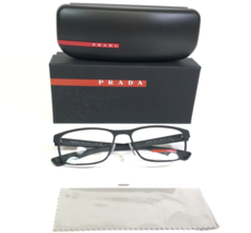 PRADA Eyeglasses Frames VPS 50G DG0-1O1 Black Rectangular Full Rim 55-17-140 - £102.76 GBP