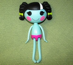 Lalaloopsy Scraps Stitched N Sewn Doll Full Size Black Hair Girl Blue Body Toy - $22.50