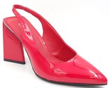 Bar III Women Slingback Pointed Toe Heels Arrica Size US 7.5M Red Faux P... - £32.35 GBP