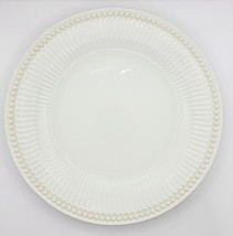 Lenox Butler&#39;s Pantry 11-3/8&quot; Dinner Plate Cream with Ribbed &amp; Beaded Rim Mint - £15.71 GBP