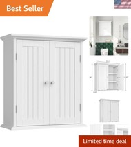 Space-Saving Over The Toilet Cabinet with 2 Adjustable Shelves for Bathr... - $100.49