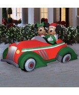 Gemmy Disney Mickey and Minnie in Car Christmas Inflatable 8.5Feet Wide - $140.24