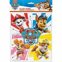 Paw Patrol 8 Ct Favor Loot Bags Birthday Party Marshall Chase - £2.54 GBP