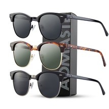Polarized Sunglasses For Men Women Semi-Rimless Classic Sun Glasses For Driving  - £31.71 GBP