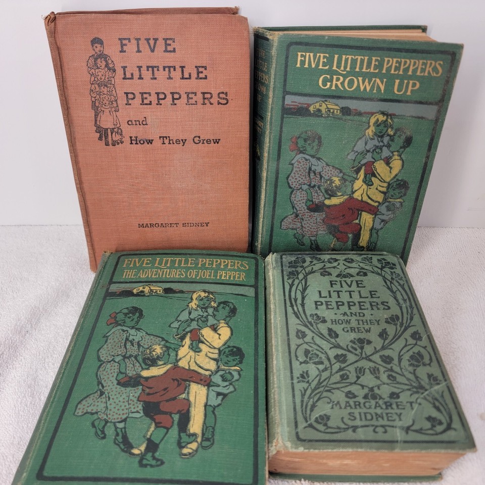 Vintage Five Little Pepper Book Set of 4 HB Books Early 1900&#39;s Margaret ... - $49.49
