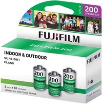 Fujifilm Fujicolor 200 Color Negative Film, 35Mm Roll Film, 36 Exposures, 3-Pack - $33.99