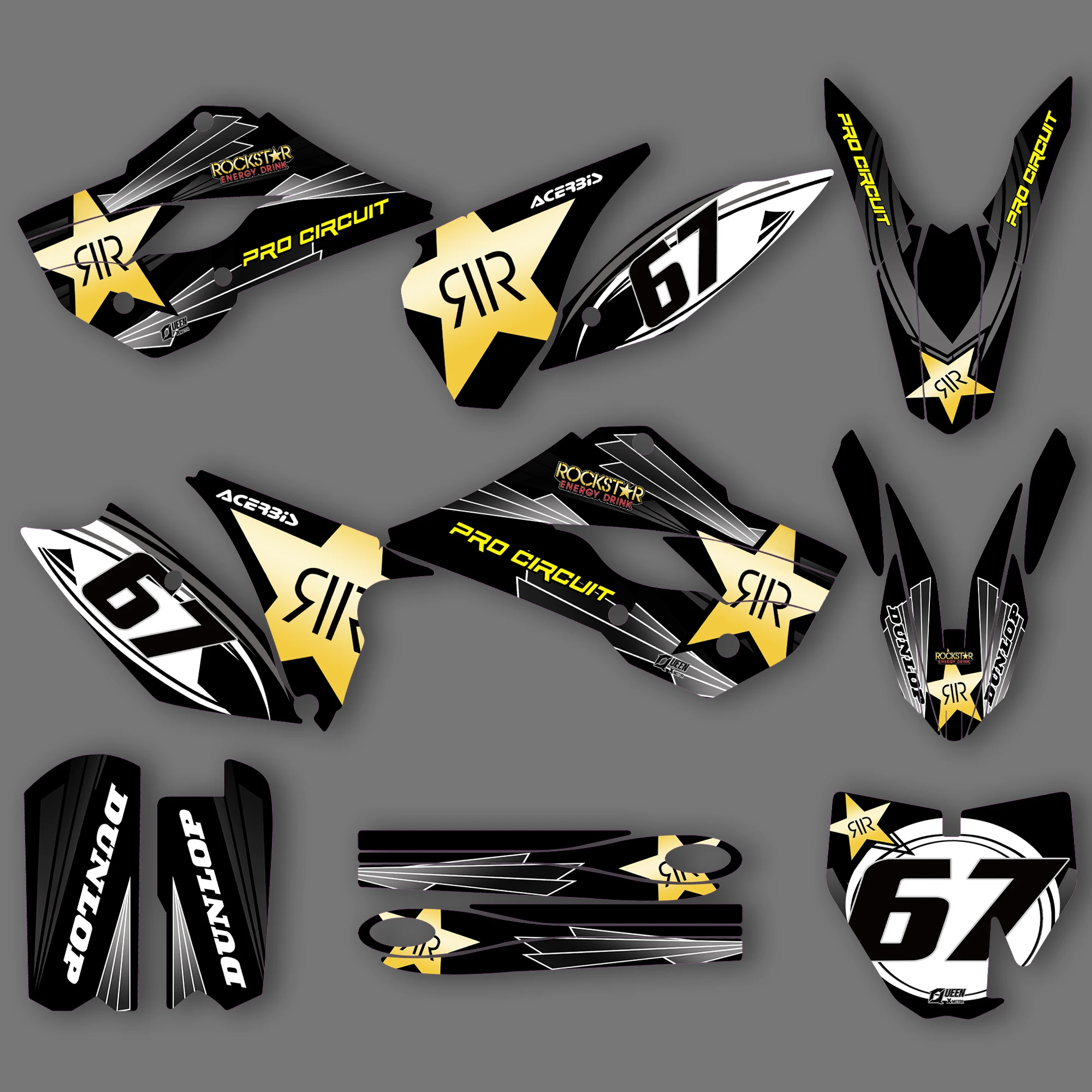  team queen x motor graphics background decal sticker kits fit for husqvarna tc 85 2014 thumb200