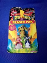 Factory Sealed Mighty Morphin Power Rangers 1993 Eraser Pak Card Damage - £14.93 GBP