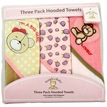 Snugly Baby 3 Pack Hooded Towels  Assorted Color - $12.99