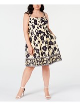 New Vince Camuto Black Floral Fir And Flare Dress Size 18 W Women $148 - £67.83 GBP