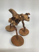 Vintage Hand Carved Glazed Wooden Sculpture  - $14.84