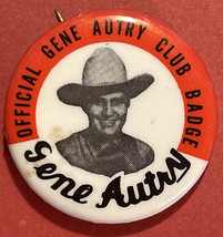 Vintage Collectable - Gene Autry Club Badge Pin Back - £9.57 GBP