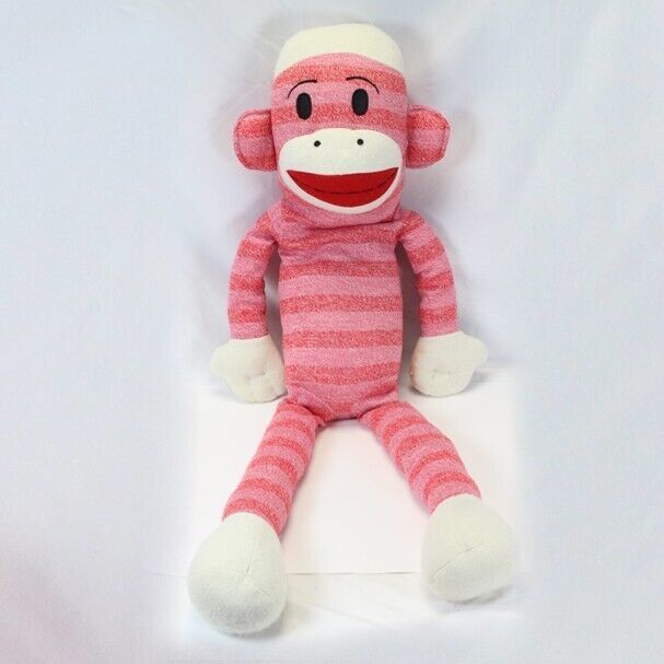Giant Maxx Sock Monkey Pink Plush 2011 Stuffed Animal 45” Huge Big Large Toy - $74.47